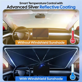 EcoNour in parked car reducing sun exposure and preserving interior surfaces