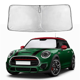 EcoNour sunshade front view showing full windshield coverage and protection