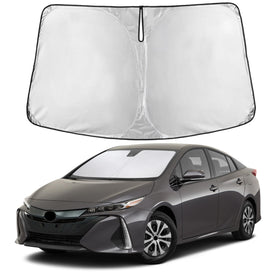 EcoNour front packaging showing full-fit Prius windshield sunshade benefit visibility