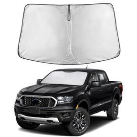 EcoNour front view on Ford Ranger windshield showing full coverage and protection