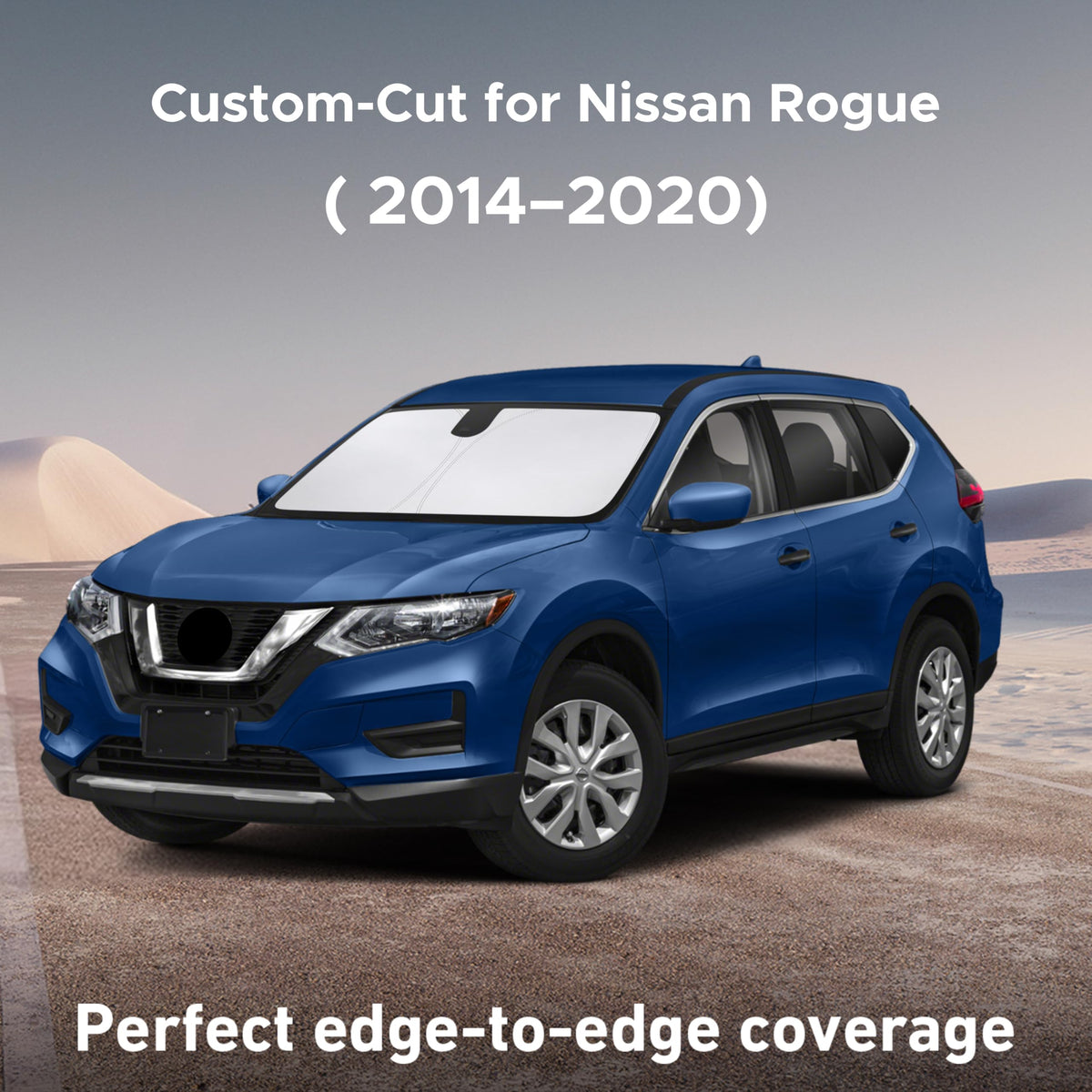 EcoNour installed in a Nissan Rogue showing full windshield coverage benefit