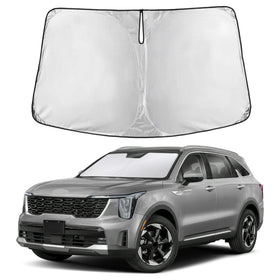 EcoNour front view showing full windshield coverage and perfect Kia Sorento fit