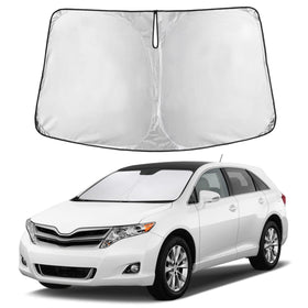 EcoNour front profile on Toyota Venza windshield showing full coverage and fit