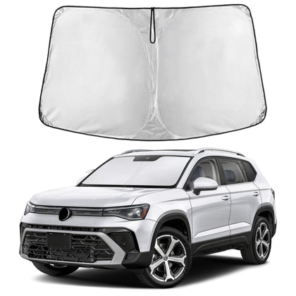 EcoNour front view covering VW Taos windshield showing full-fit protection