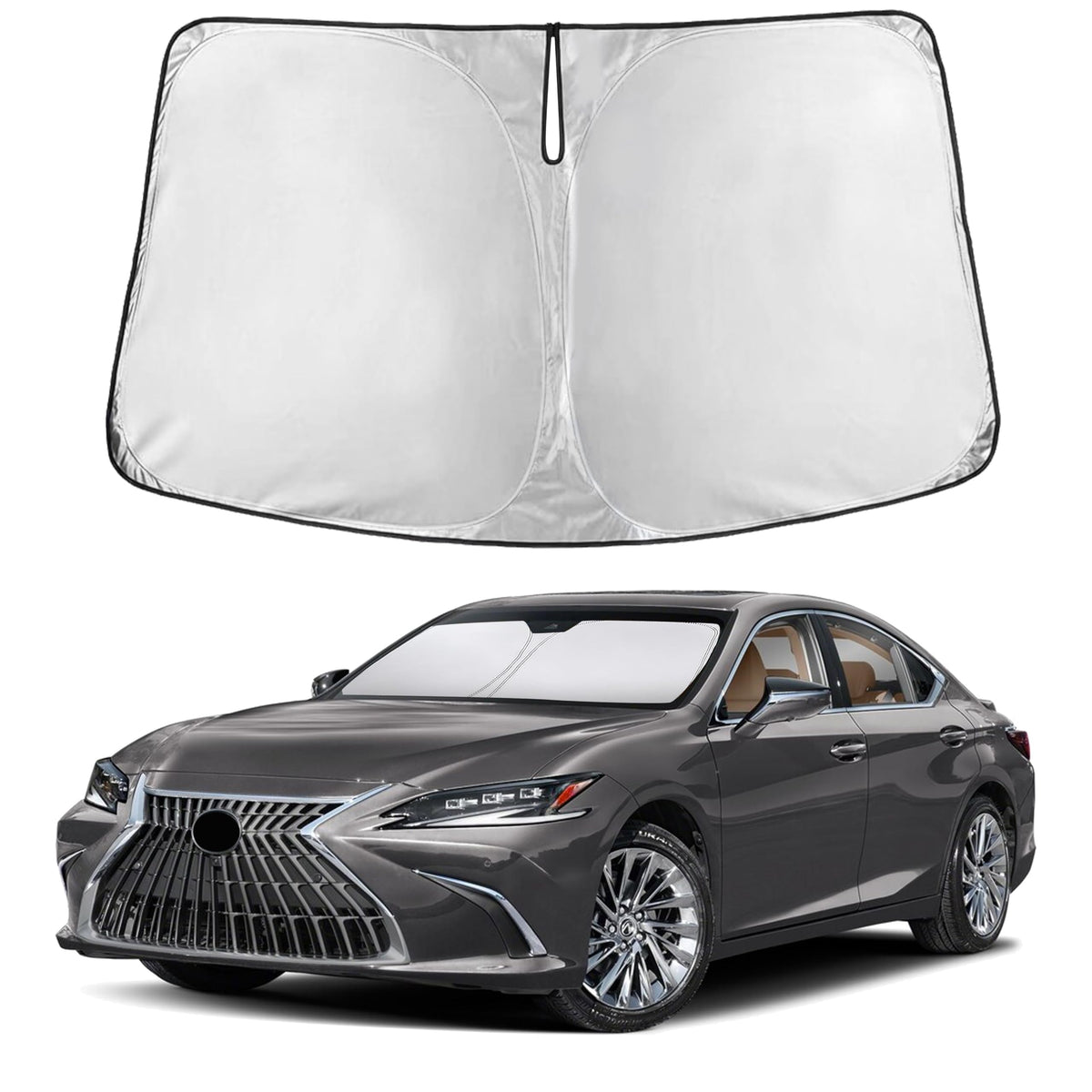 EcoNour front windshield view showing full coverage and protective fit