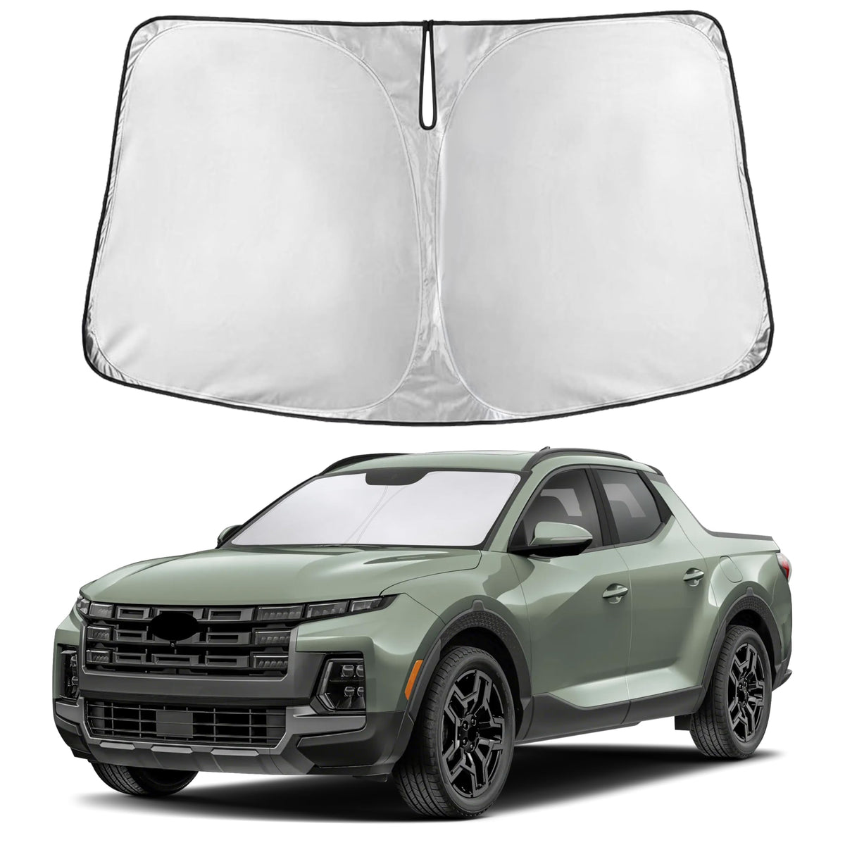 EcoNour front view showing full windshield coverage and cooling benefit