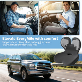 ECONVCE installed on car seat for reduced driving pressure and better alignment