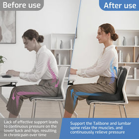 ECONVCE seat cushion placed on office chair providing daylong comfort