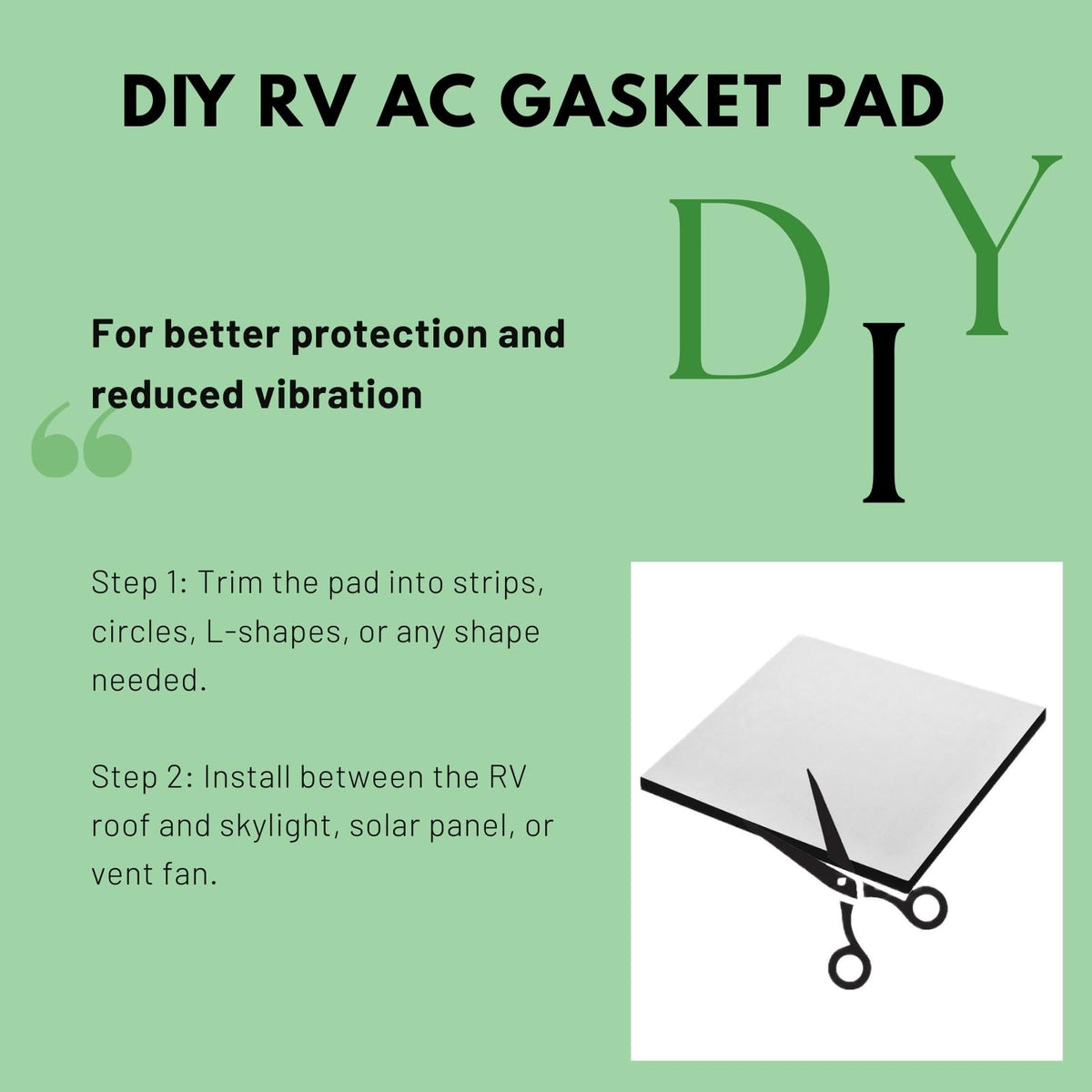 EcoSynic gasket beside ruler showing 14x14 fit and accurate sizing benefit