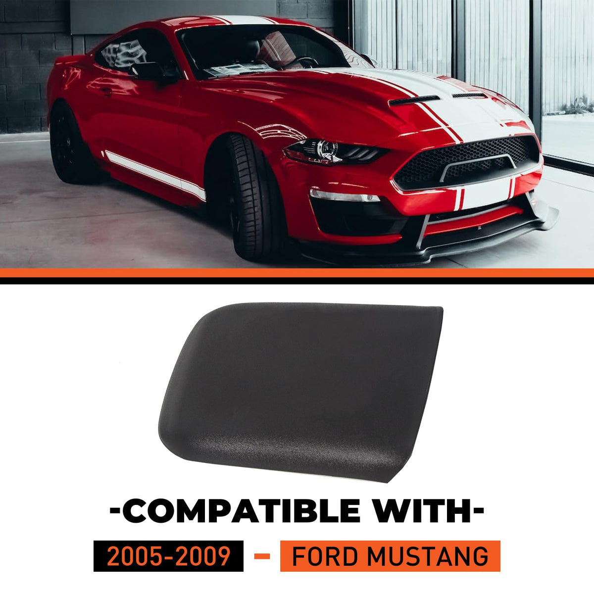 ECOTRIC armrest installed in Mustang console demonstrating factory fit and comfort