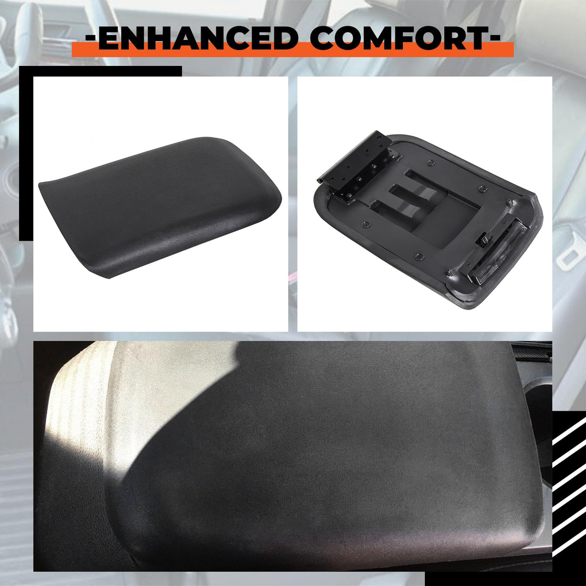 ECOTRIC armrest beside ruler showing dimensions for easy fit verification
