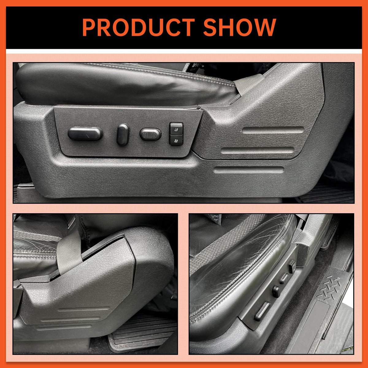 ECOTRIC bezel installed in F150 interior demonstrating seamless integration