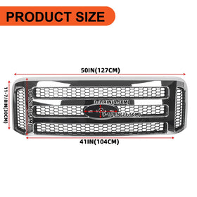 ECOTRIC grille overlay on truck template illustrating exact fitment