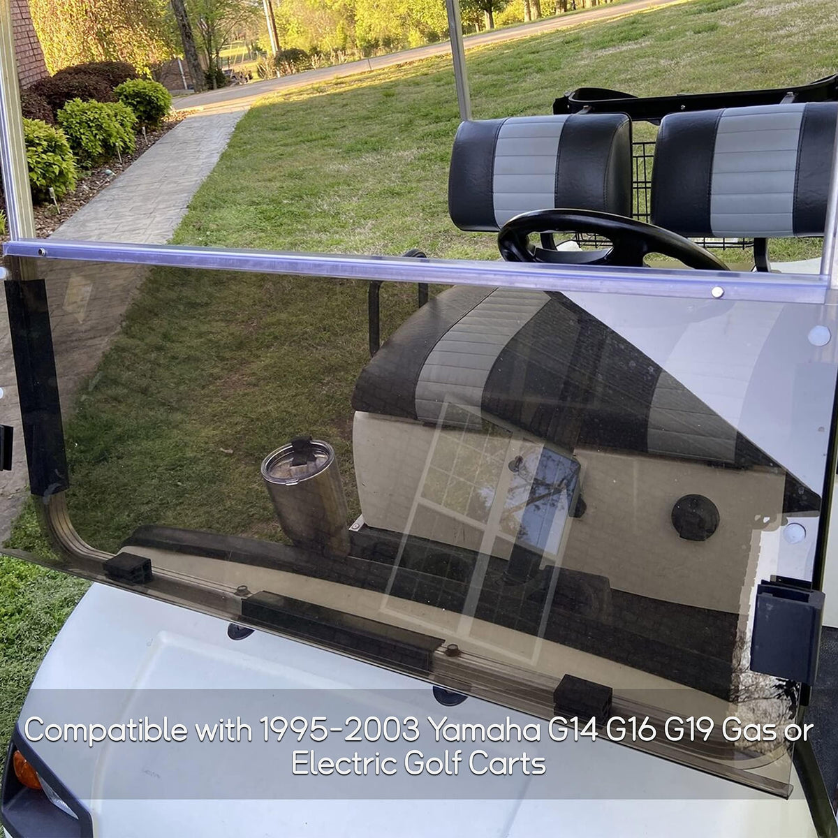 ECOTRIC windshield folded down demonstrating compact stow and airflow
