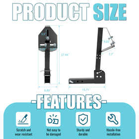 ECOTRIC folded position mounted to hitch to save space