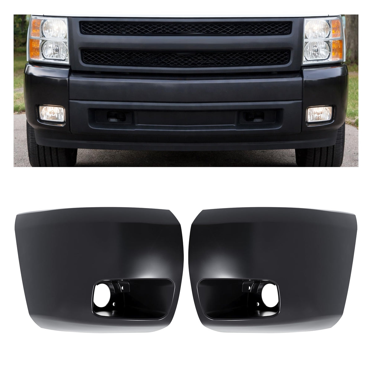ECOTRIC front bumper end cap front view showing fit and finish benefit
