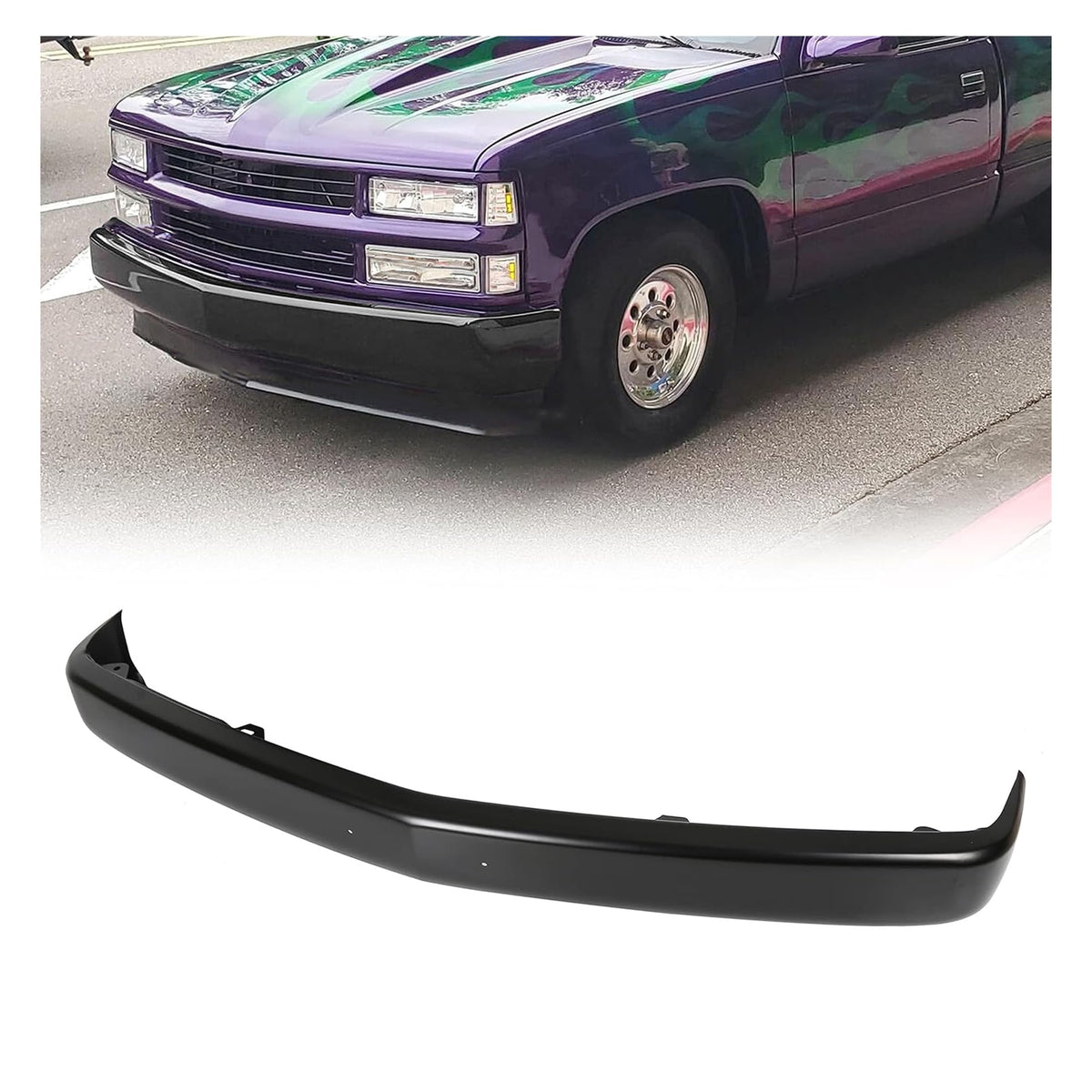 ECOTRIC front bumper face bar front view showing fit and strength