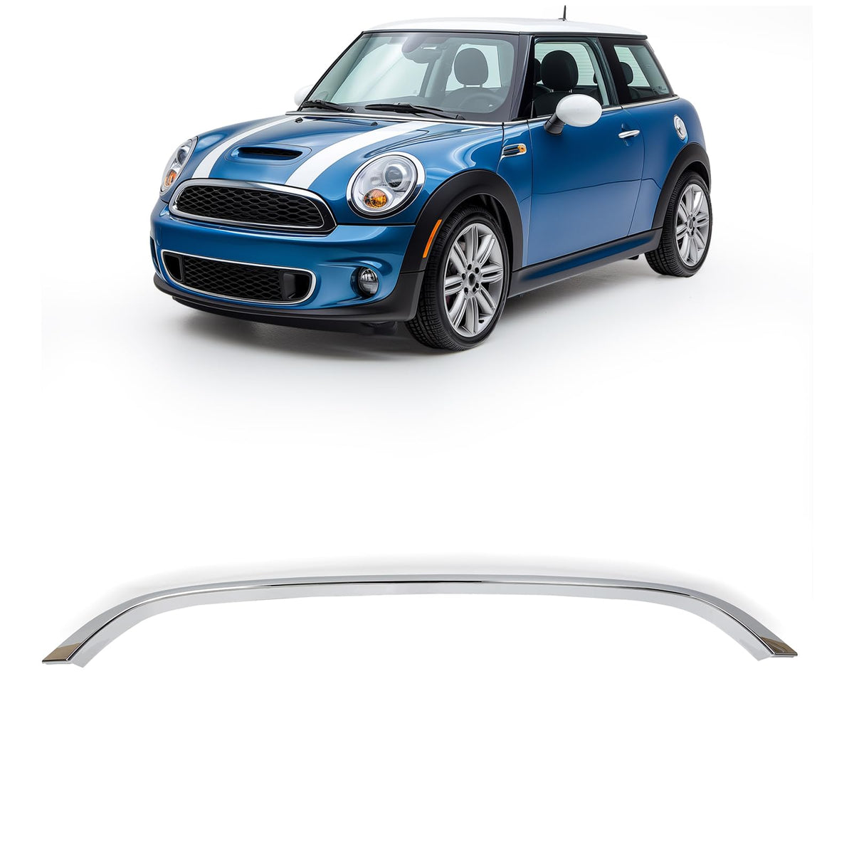 ECOTRIC front chrome grille overview showing clean fit and polished look