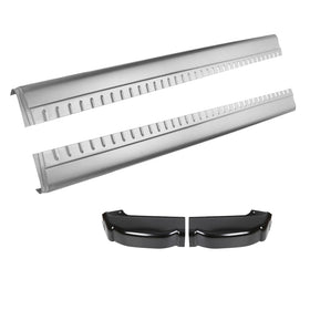 ECOTRIC front view of packaged rocker panels showing complete replacement set and benefit of ready-to-install fit