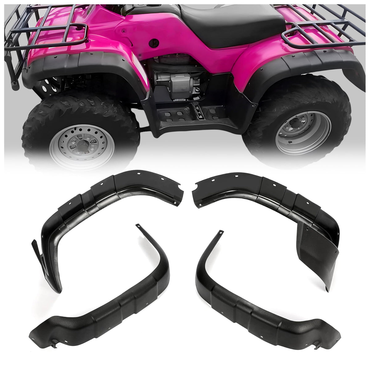 ECOTRIC front assembly view showing full mud guard protection