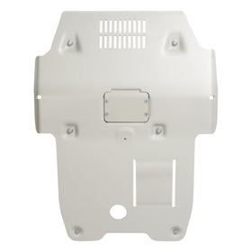ECOTRIC front view skid plate showing full-coverage protection benefits