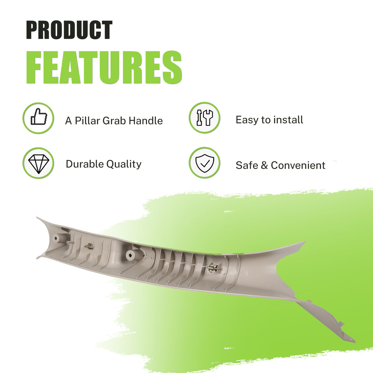 ECOTRIC grab handle mounted in Dodge Ram interior demonstrating secure grip