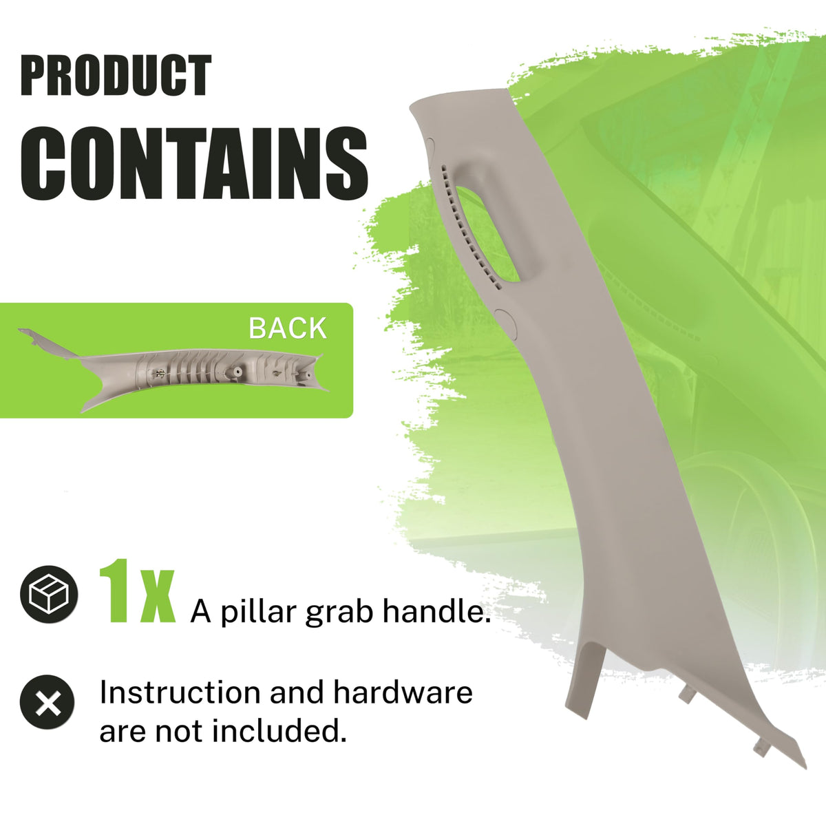 ECOTRIC handle next to ruler showing dimensions for accurate replacement