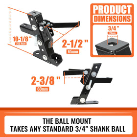 ECOTRIC side profile illustrating selectable height settings for stable towing