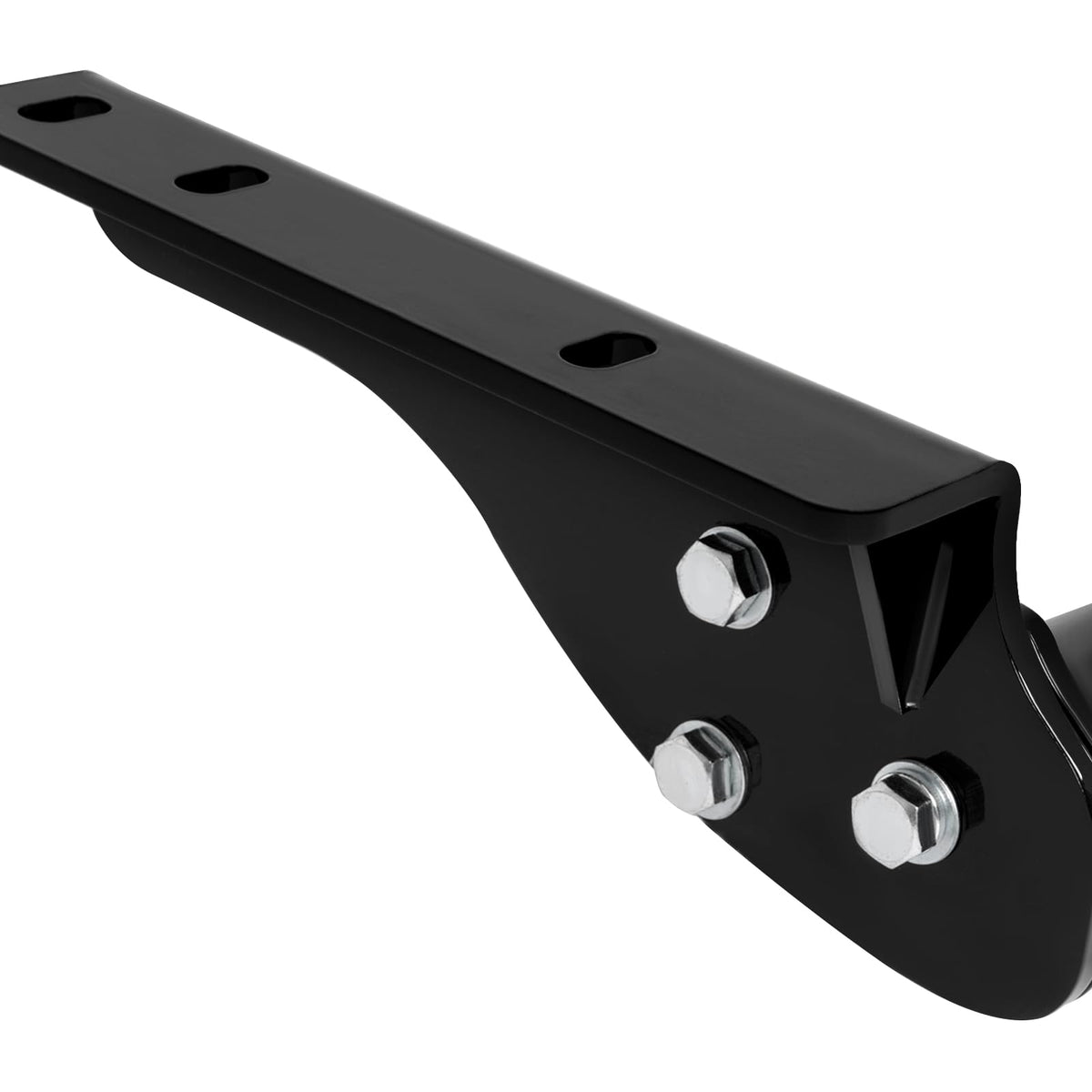 ECOTRIC hitch connected to trailer in road setting showing reliable towing benefit