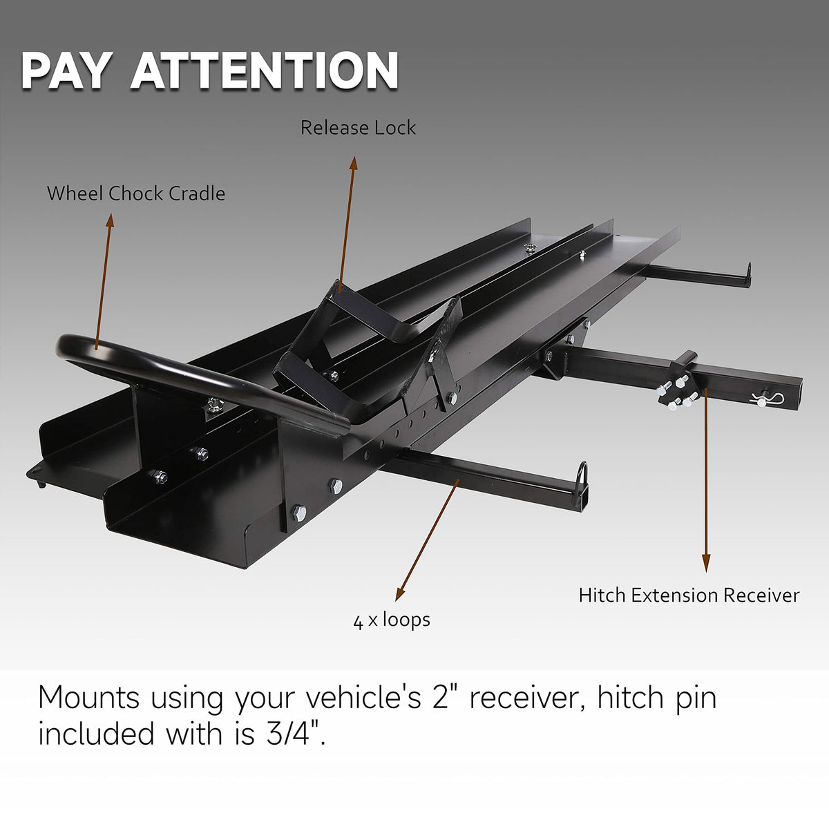ECOTRIC hitch receiver connection showing easy mounting and strong attachment