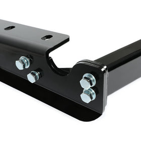 ECOTRIC hitch next to ruler showing scale and installation dimensions