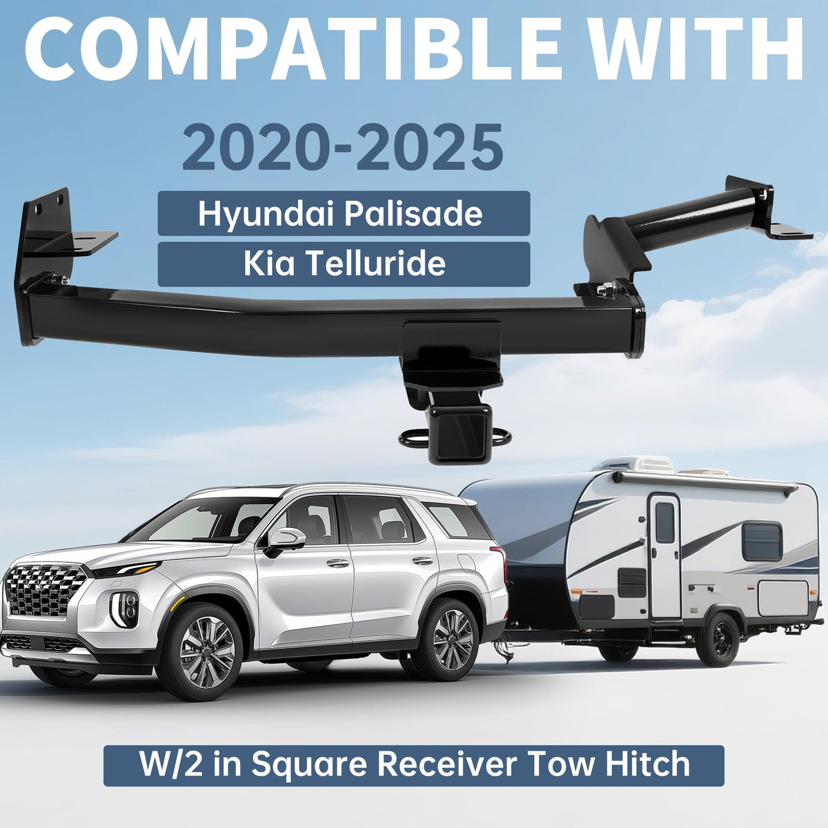 ECOTRIC hitch side profile on vehicle frame for secure towing benefit
