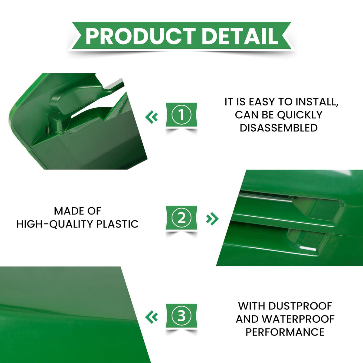 ECOTRIC hood texture and gap fit illustrating weather-resistant design