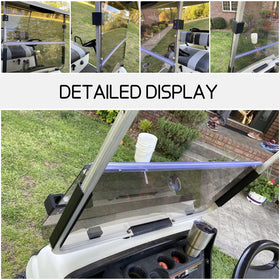 ECOTRIC windshield installed on Yamaha G-series cart for clearer vision