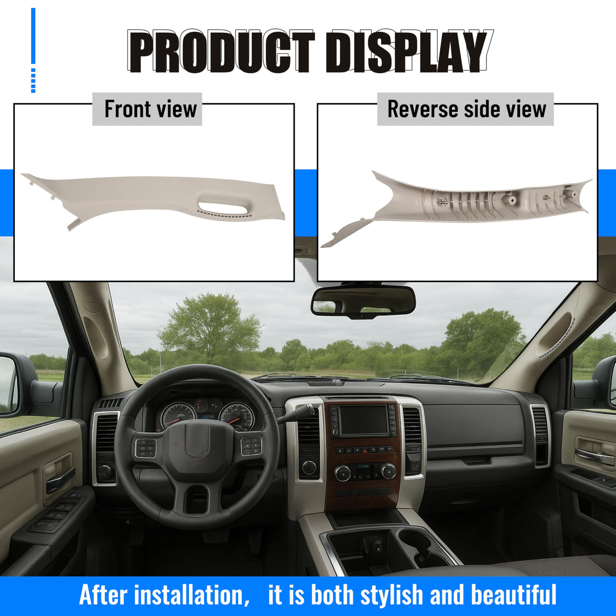 ECOTRIC installed on passenger side interior showing restored appearance benefit