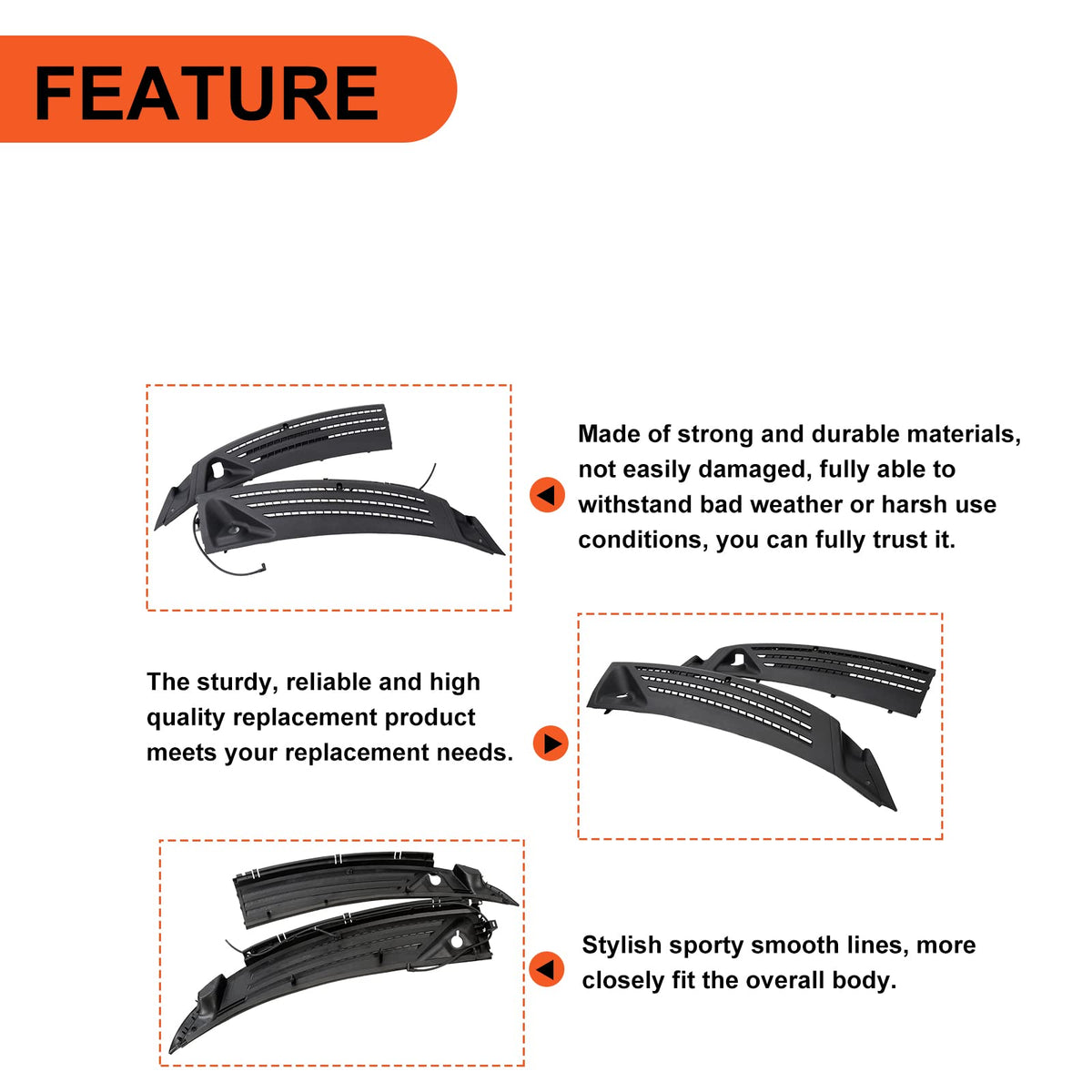 ECOTRIC installed passenger side cowl panel showing seamless trim alignment
