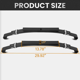 ECOTRIC close-up of three-leaf stack highlighting extra load-support advantage