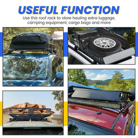ECOTRIC lifestyle shot with camping gear on roof demonstrating travel readiness