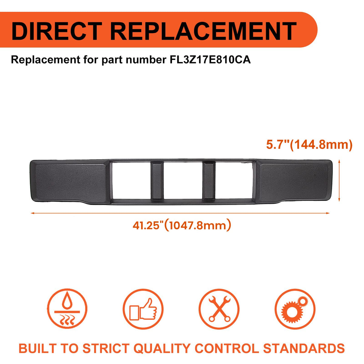 ECOTRIC grille mounted on 2015–2017 Ford F-150 demonstrating direct-fit alignment