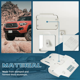 ECOTRIC skid plate mounted on Tacoma on trail improving off-road resilience