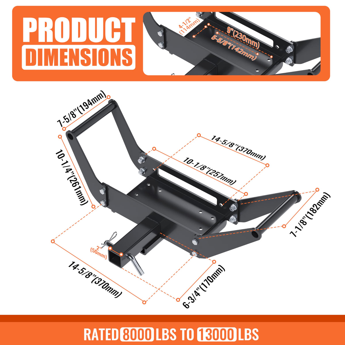 ECOTRIC mounted on truck bumper demonstrating stable attachment
