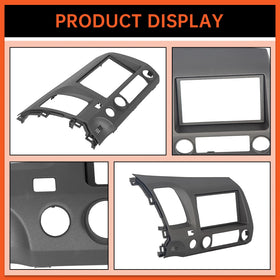 ECOTRIC installed double-DIN radio in Civic dash illustrating seamless fit and modern look