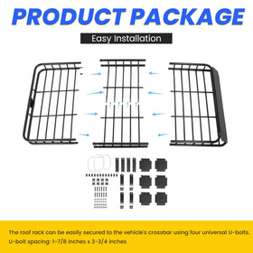ECOTRIC mounting U-bolts and hardware array for universal crossbar attachment