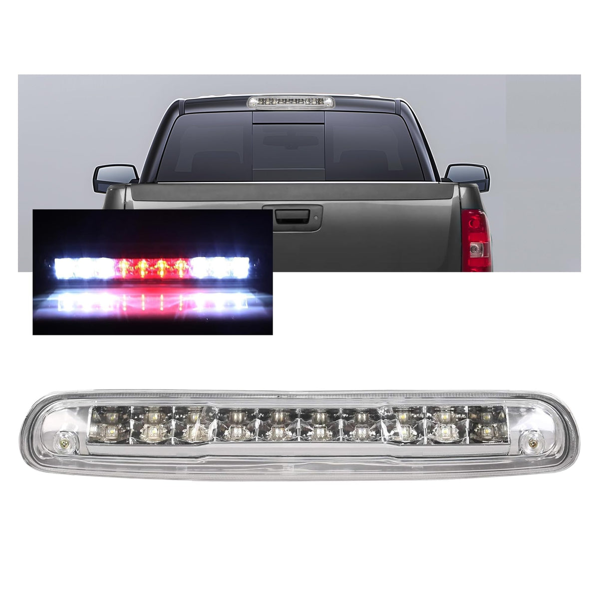 ECOTRIC installed on truck at night showing bright brake illumination