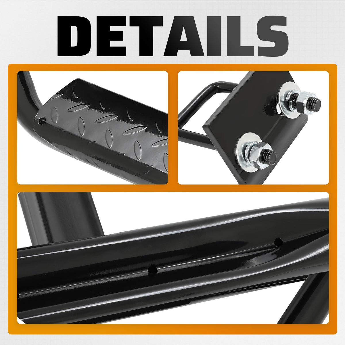 ECOTRIC powder-coated finish detail resisting rust and everyday wear