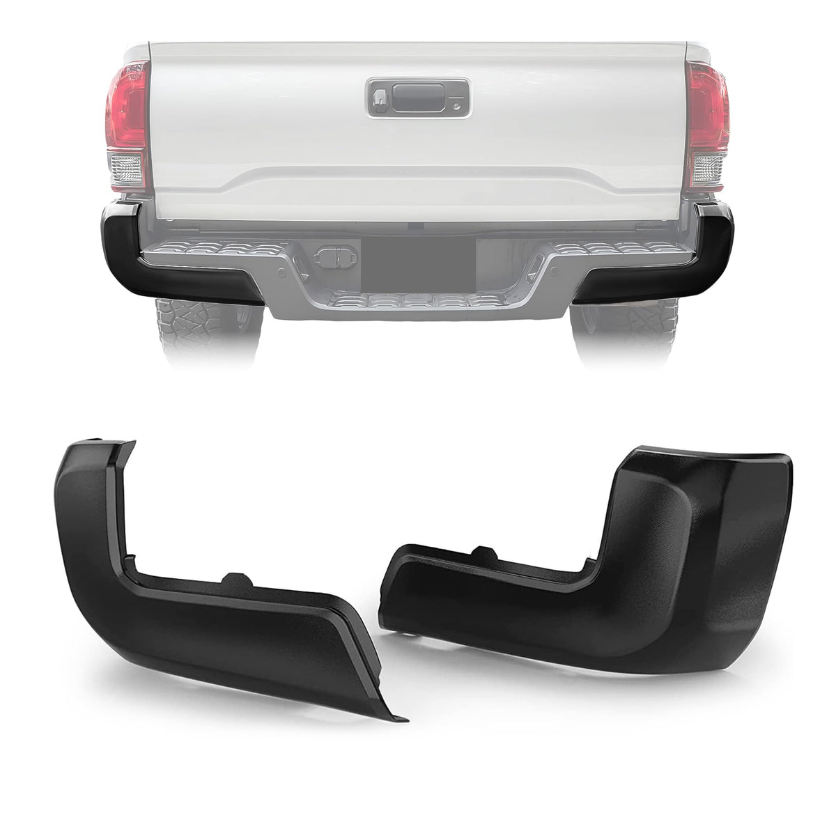 ECOTRIC front view of rear bumper end cap showing clean fit and restored edge