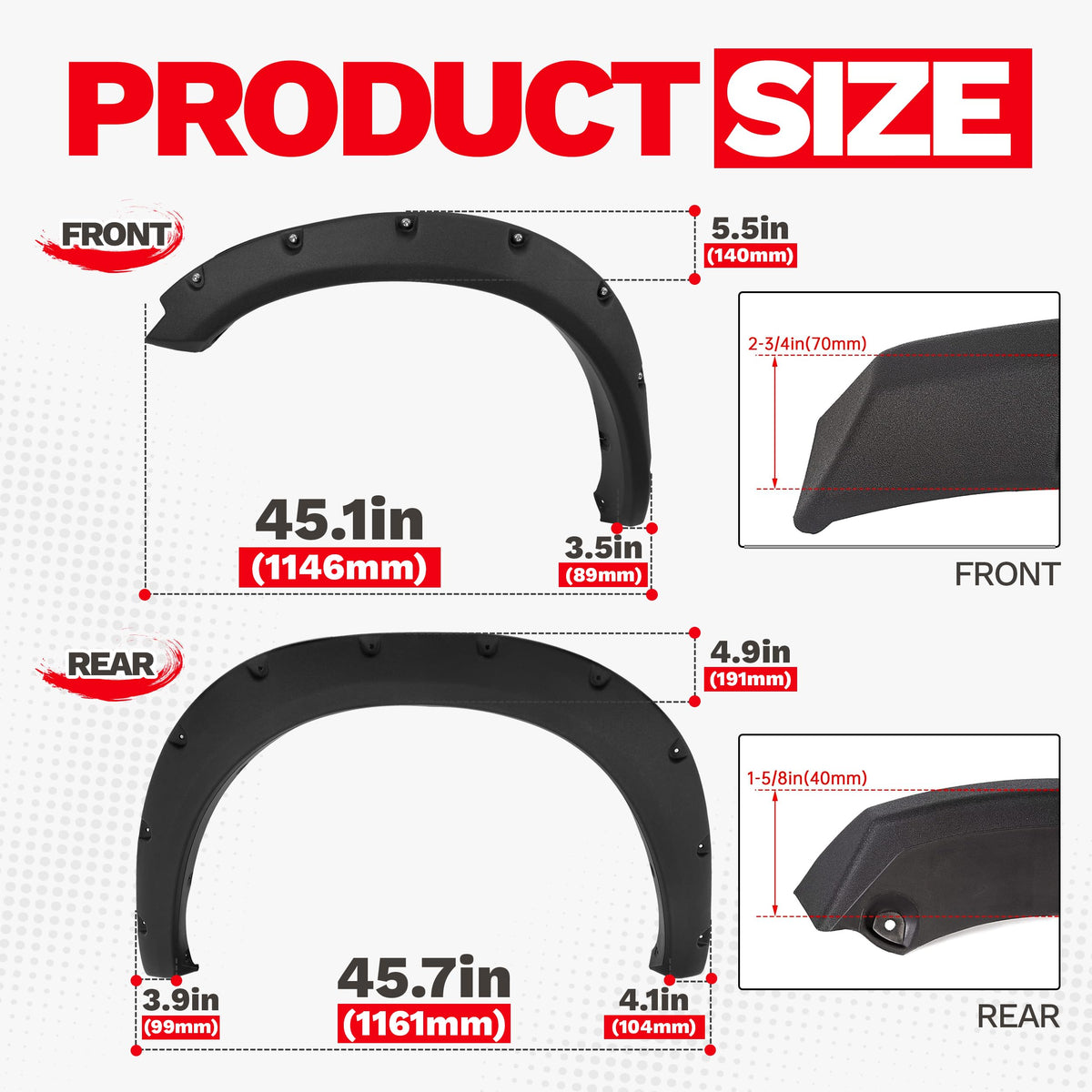 ECOTRIC rear flare installed driver side protecting wheel from debris