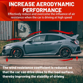 ECOTRIC side profile of spoiler mounted on Civic showing improved rear silhouette benefit