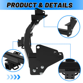 ECOTRIC receiver opening with scale showing 2-inch accessory compatibility benefit