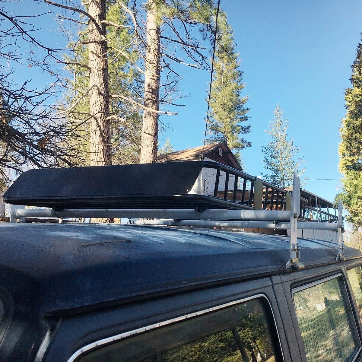ECOTRIC roof clearance shot from garage showing fit under low overheads